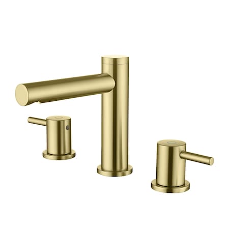 Kibi Circular 8 Bathroom Sink Widespread Faucet with Drain Assembly KBF1025BG